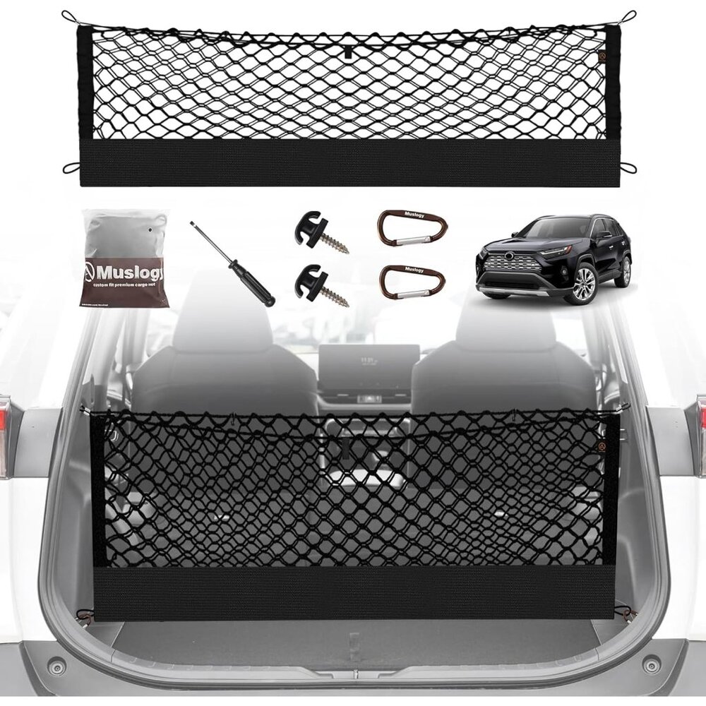 Truck Bed Cargo Net Trunk Netting Compatible with Toyota 2019-2024 2025 Accessor